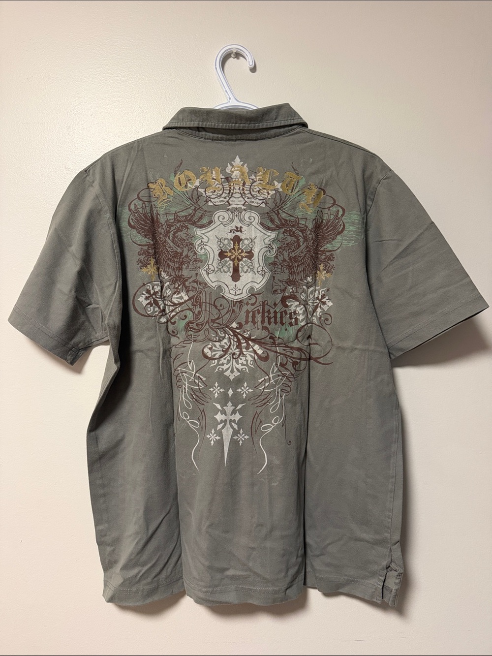 Y2K Dickies Short-Sleeve Button-Down Shirt with Back Graphic